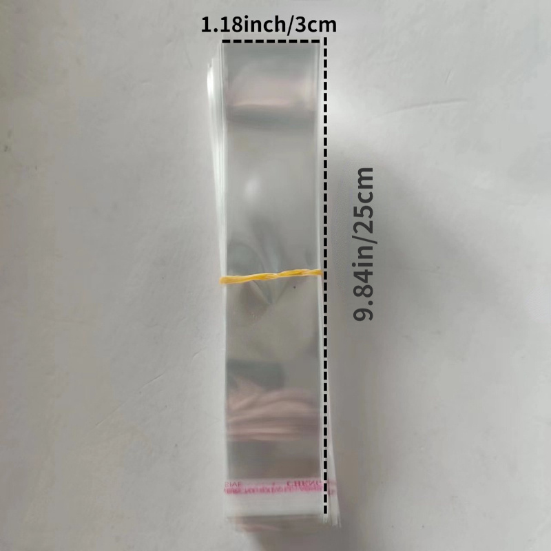 48pcs Transparent Self-Adhesive Bags for Packaging